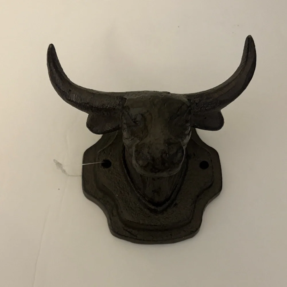 Rustic Bull Head Wall Hook
